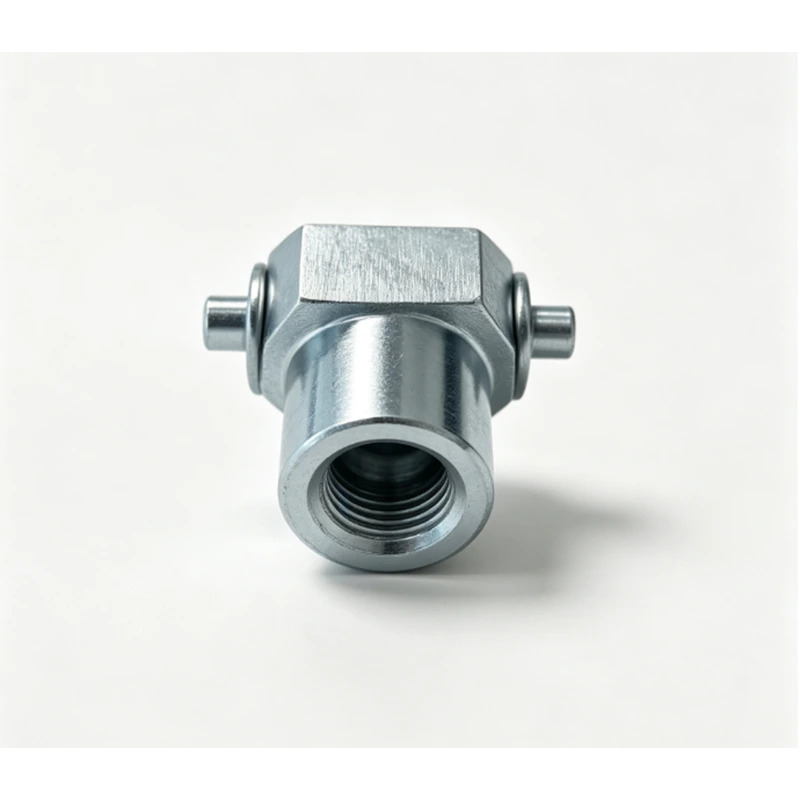 CNC Machining-Cross Fitting Connector with Zinc Plating